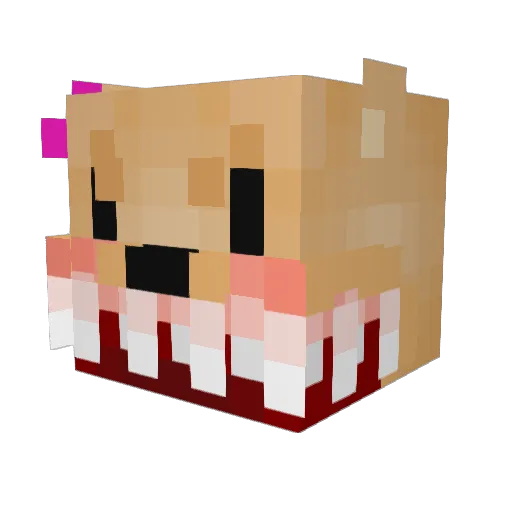 sirop Minecraft avatar head, 3D render