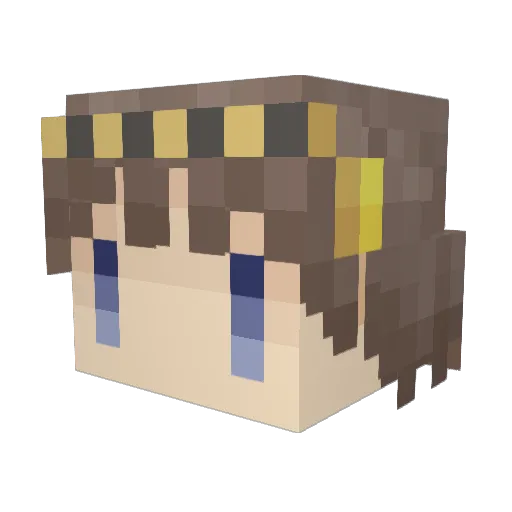 sirosaku Minecraft avatar head, 3D render