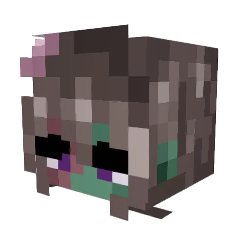 sirpumpkingg Minecraft avatar head, 3D render