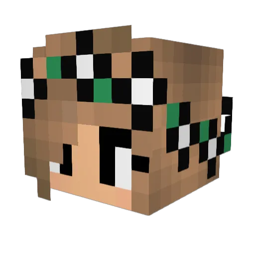 sirsaba Minecraft avatar head, 3D render