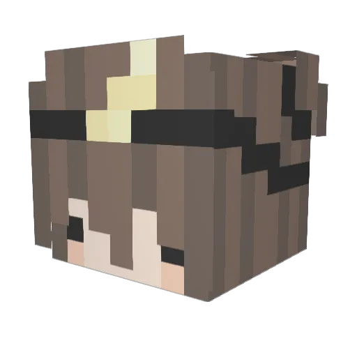 sirtyquu Minecraft avatar head, 3D render