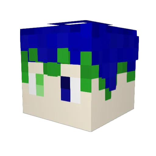siruma Minecraft avatar head, 3D render