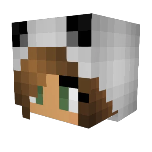 sis_unicorn Minecraft avatar head, 3D render