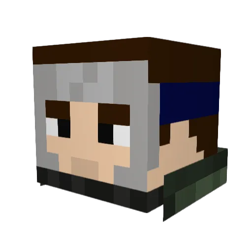 siscomode2 Minecraft avatar head, 3D render