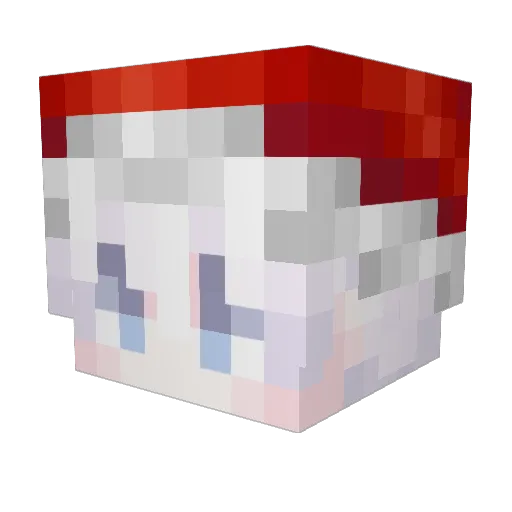 sisked Minecraft avatar head, 3D render