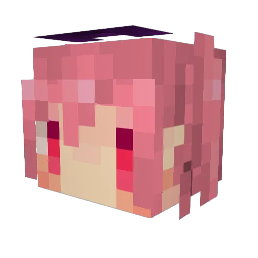 sisochan Minecraft avatar head, 3D render