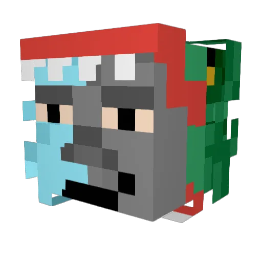 sisqO0O Minecraft avatar head, 3D render