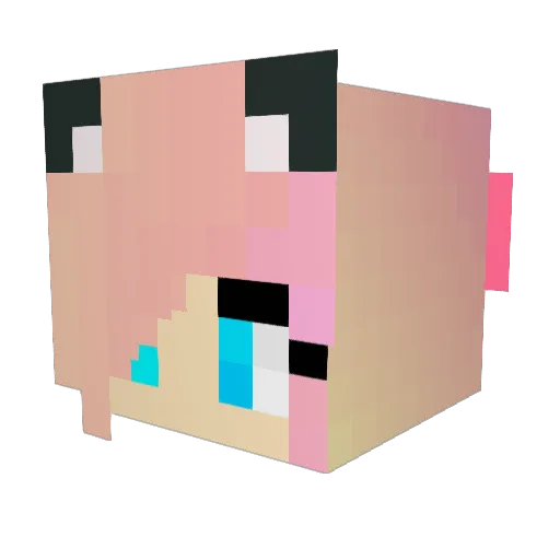 sissy7777 Minecraft avatar head, 3D render