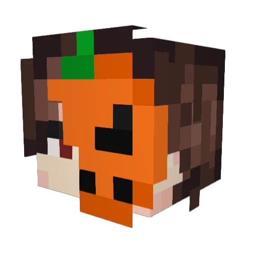 sista_ Minecraft avatar head, 3D render