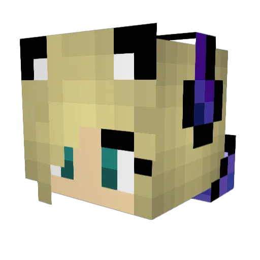 sister7557 Minecraft avatar head, 3D render