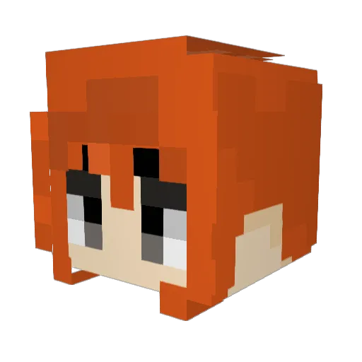 sitagin Minecraft avatar head, 3D render