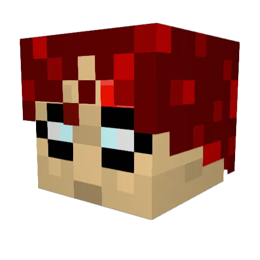 sitheda Minecraft avatar head, 3D render
