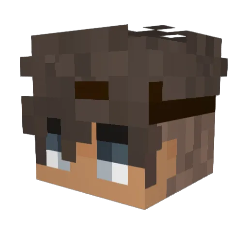 sitin Minecraft avatar head, 3D render
