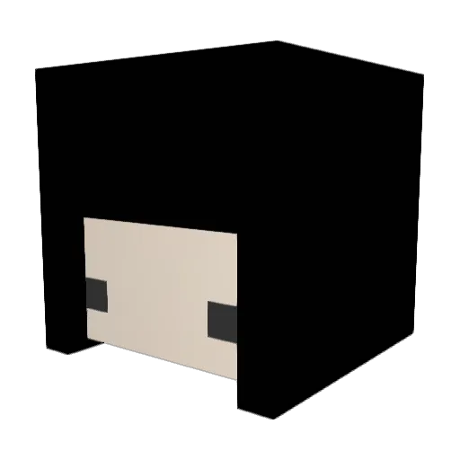 sitret Minecraft avatar head, 3D render