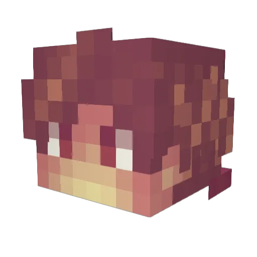 sitzukii Minecraft avatar head, 3D render