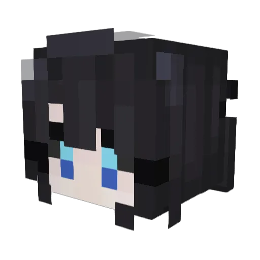 siuxie Minecraft avatar head, 3D render