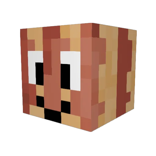 sivbren Minecraft avatar head, 3D render