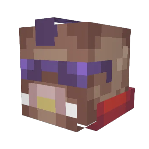 siwap Minecraft avatar head, 3D render