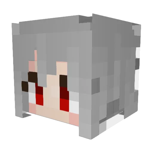 siwokeee Minecraft avatar head, 3D render