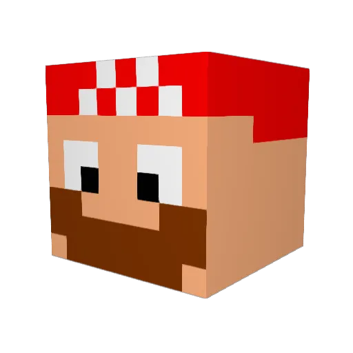 sixclopes Minecraft avatar head, 3D render