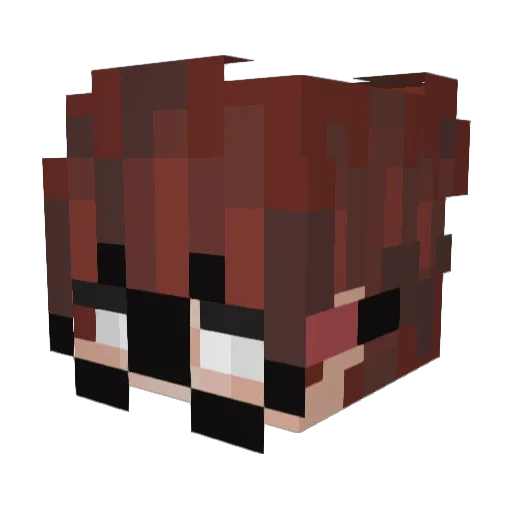 sixkc Minecraft avatar head, 3D render