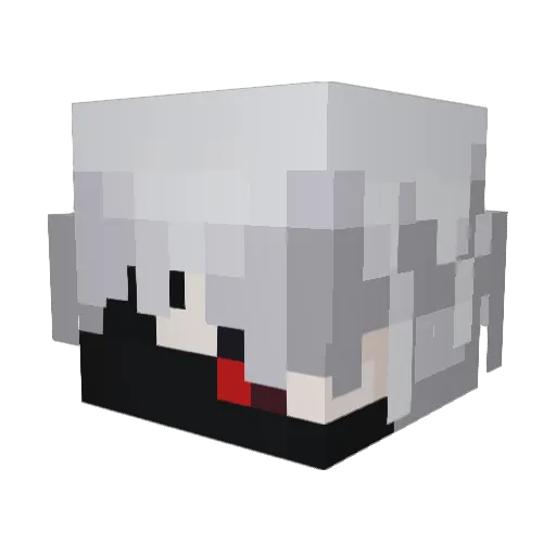 sixsixqsix Minecraft avatar head, 3D render