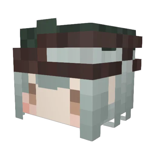 sixsnow Minecraft avatar head, 3D render