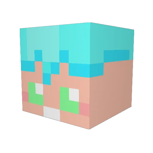 sizanno Minecraft avatar head, 3D render