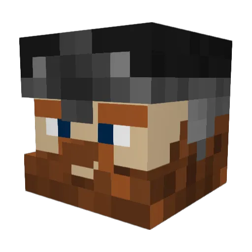 sjaakman Minecraft avatar head, 3D render