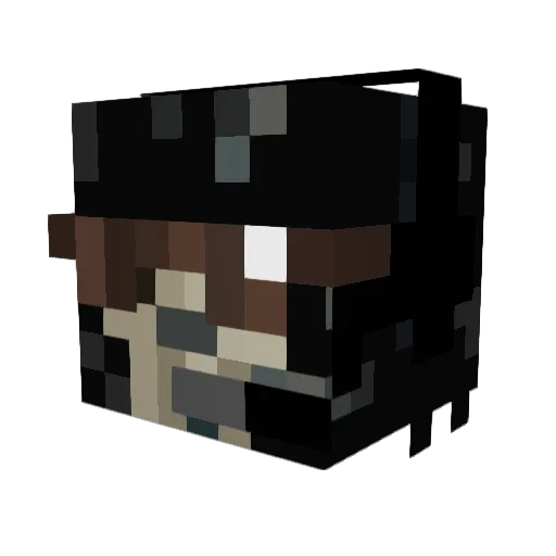 sjaakvermaak Minecraft avatar head, 3D render
