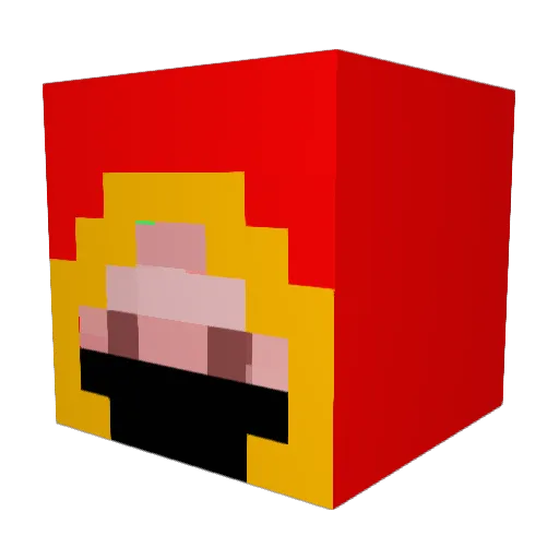 sjcman Minecraft avatar head, 3D render