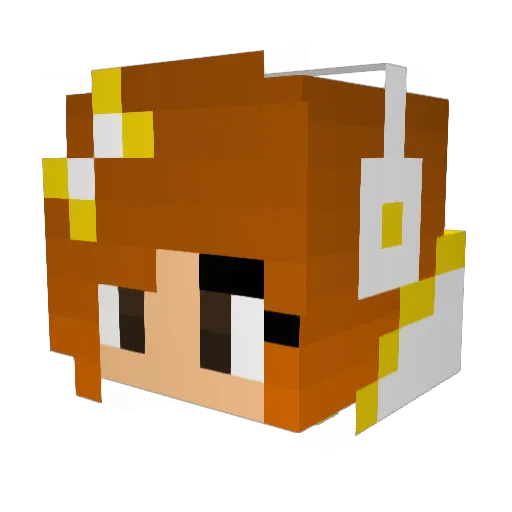 sjentje Minecraft avatar head, 3D render