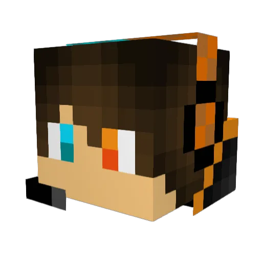 sjminecraft Minecraft avatar head, 3D render