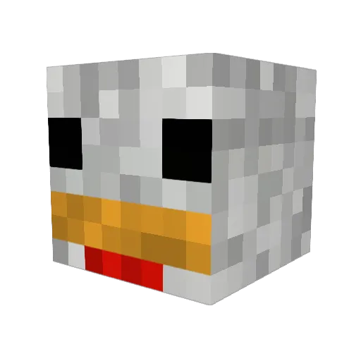 sjoblomen Minecraft avatar head, 3D render