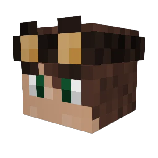 sjorick Minecraft avatar head, 3D render