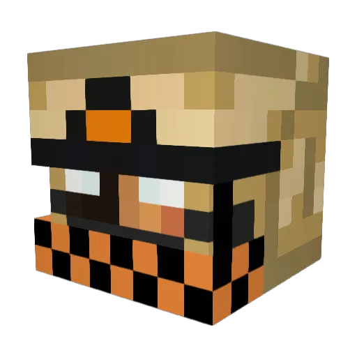 sjoukepower Minecraft avatar head, 3D render