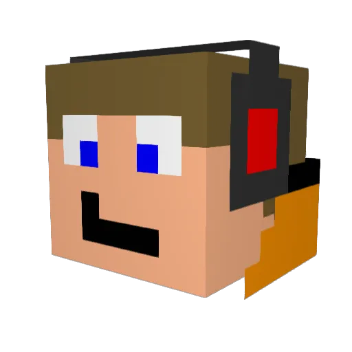 sjp18 Minecraft avatar head, 3D render