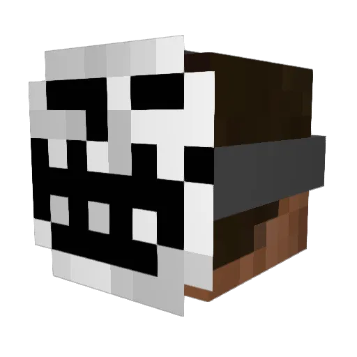 sjrurdnxia Minecraft avatar head, 3D render
