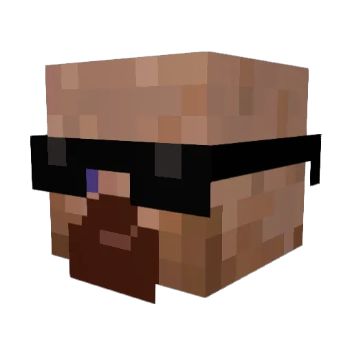 sk3lp3y Minecraft avatar head, 3D render