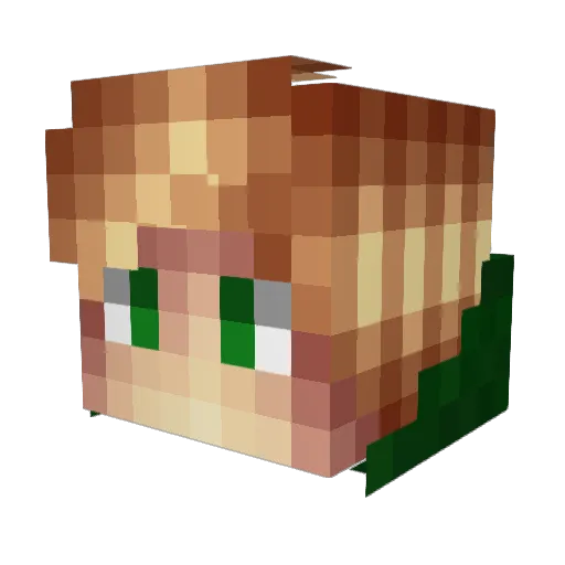 sk4lc Minecraft avatar head, 3D render