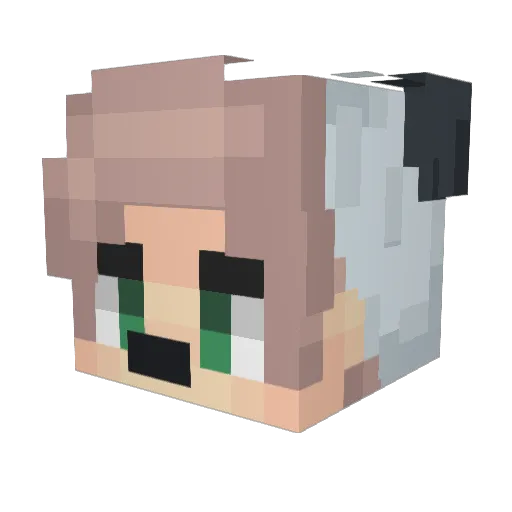skMidas Minecraft avatar head, 3D render