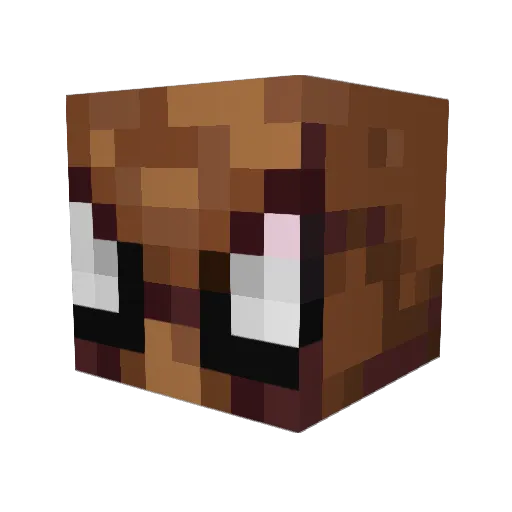skalen_ Minecraft avatar head, 3D render