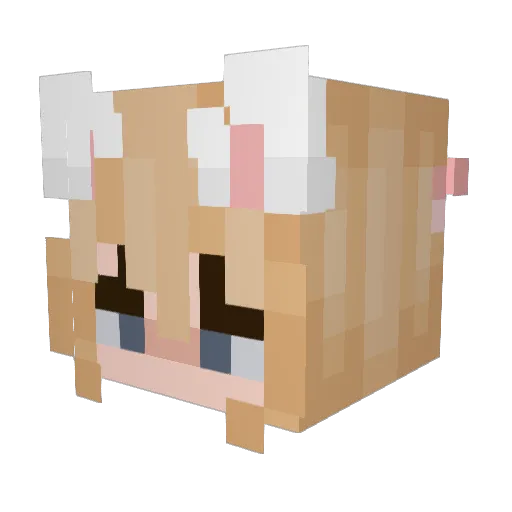 skanctuary Minecraft avatar head, 3D render