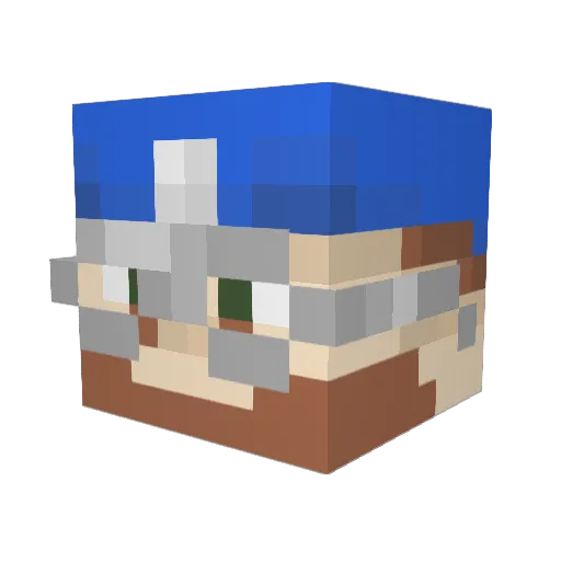 skandinavbohoc Minecraft avatar head, 3D render