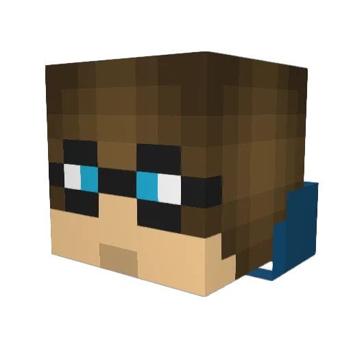 skarletkrest Minecraft avatar head, 3D render