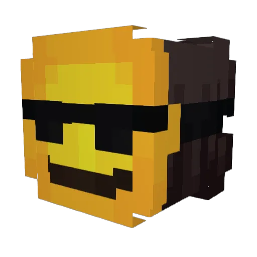 skarout Minecraft avatar head, 3D render