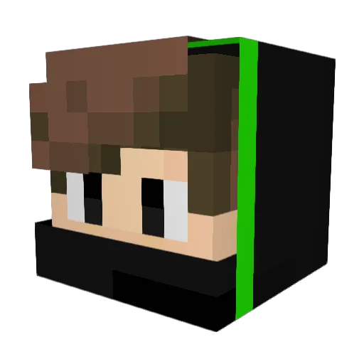 skarzzy Minecraft avatar head, 3D render