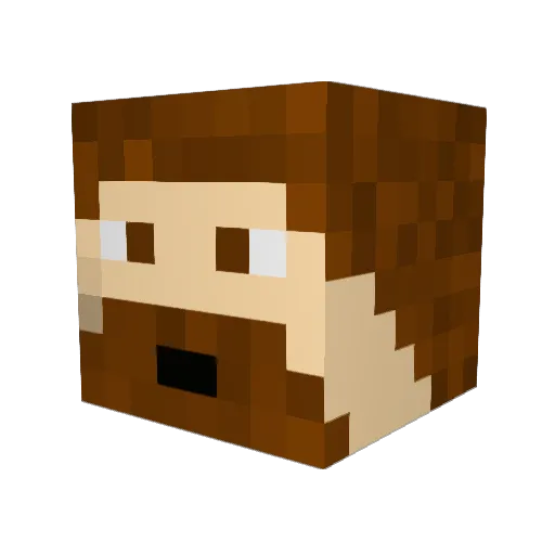 skatem Minecraft avatar head, 3D render