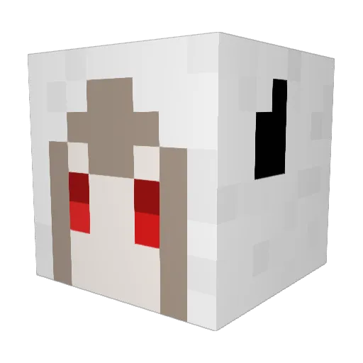 skcitshsiF Minecraft avatar head, 3D render