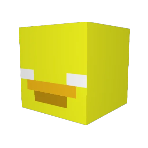 skdudco Minecraft avatar head, 3D render